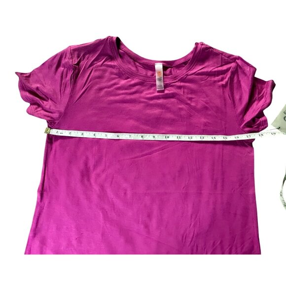 Womens Short Sleeve T-shirt By Mono B Size Small Bright Pink NWT - Picture 7 of 12